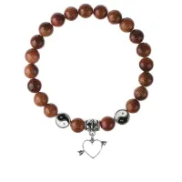 Браслет Сердце (любовь), Коричневый авантюрин 8мм BSP1-12-3011