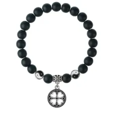 Браслет Клевер (удача, везение), Шунгит 8мм BSP1-14-3003