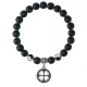 Браслет Клевер (удача, везение), Шунгит 8мм BSP1-14-3003