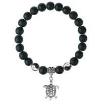 Браслет Черепаха (здоровье и долголетие), Шунгит 8мм BSP1-14-3014