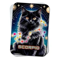 Карта-амулет Zodiac Cats - Созвездие Скорпиона M-YAN734