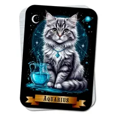 Карта - амулет Zodiac Cats - Водолей M-YAN749
