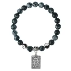 Браслет Таро - Мир, Снежный обсидиан 8мм BSP1-17-3019