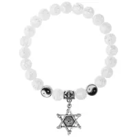 Браслет Глаз (от сглаза и порчи), Сахарный кварц 8мм BSP1-18-3002