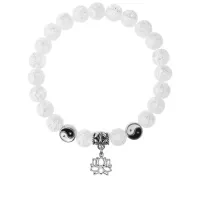 Браслет Лотос (гармония и развитие), Сахарный кварц 8мм BSP1-18-3005