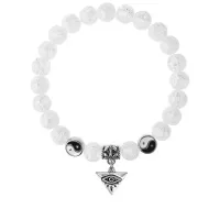 Браслет Глаз (от сглаза и порчи), Сахарный кварц 8мм BSP1-18-3009