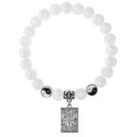 Браслет Таро - Колесо Фортуны, Сахарный кварц 8мм BSP1-18-3020