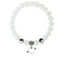 Браслет Сердце (любовь), Лунный камень 8мм BSP1-20-3011