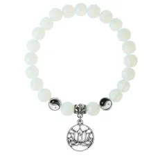 Браслет Лотос (гармония и развитие), Лунный камень 8мм BSP1-20-3013