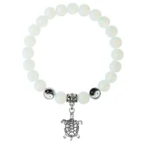 Браслет Черепаха (здоровье и долголетие), Лунный камень 8мм BSP1-20-3014