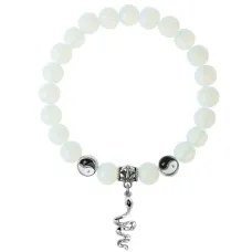 Браслет Змея (мудрость, здоровье, долголетие), Лунный камень 8мм BSP1-20-3017