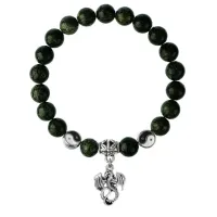 Браслет Дракон (удача, могущество, успех), Змеевик 8мм BSP1-21-3001