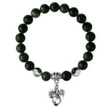 Браслет Дракон (удача, могущество, успех), Змеевик 8мм BSP1-21-3001