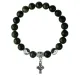 Браслет Крест (мудрость, гармония, процветание), Змеевик 8мм BSP1-21-3004