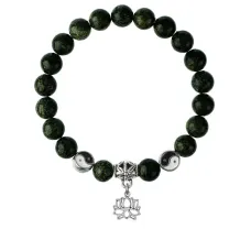 Браслет Лотос (гармония и развитие), Змеевик 8мм BSP1-21-3005