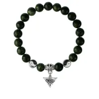 Браслет Глаз (от сглаза и порчи), Змеевик 8мм BSP1-21-3009