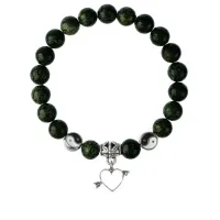 Браслет Сердце (любовь), Змеевик 8мм BSP1-21-3011