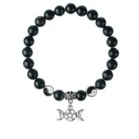 Браслет Знак Богини (магическая защита), Черный агат 8мм BSP1-22-3008