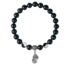 Браслет Пи Яо (богатство и защита), Черный агат 8мм BSP1-22-3016