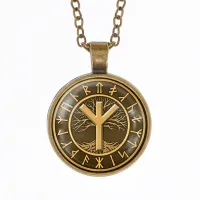 Кулон-амулет с цепочкой Мир ALK387-25