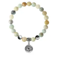 Браслет Глаз (от сглаза и порчи), Амазонит 8мм BSP1-23-3007