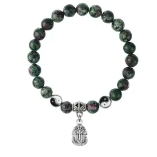 Браслет Фараон (благополучие, процветание), Цоизит 8мм BSP1-24-3015