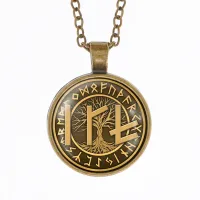 Кулон-амулет с цепочкой Зеркальный личный амулет ALK387-63