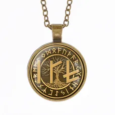 Кулон-амулет с цепочкой Зеркальный личный амулет ALK387-63