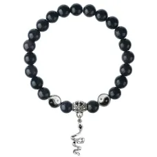 Браслет Змея (мудрость, здоровье, долголетие), Синий авантюрин 8мм BSP1-26-3017