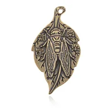 Кулон Лист и Цикада, 4х2см BJK230