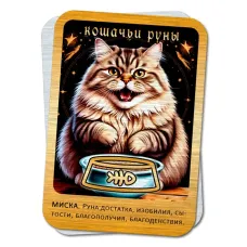 Магическая карта Кошачьи руны - Миска YAN775