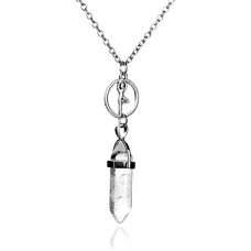 Кулон-маятник для биолокации Пентаграмма 4х1см, горный хрусталь BJK149-5