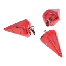 Маятник для биолокации 6-гранный конус, коралл BLK018-26