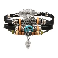 Кожаный браслет, цвет темно-коричневый BS575