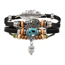 Кожаный браслет, цвет темно-коричневый BS575