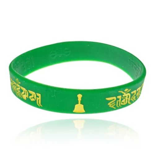 Буддийский браслет с мантрами, цвет зелёный BS475