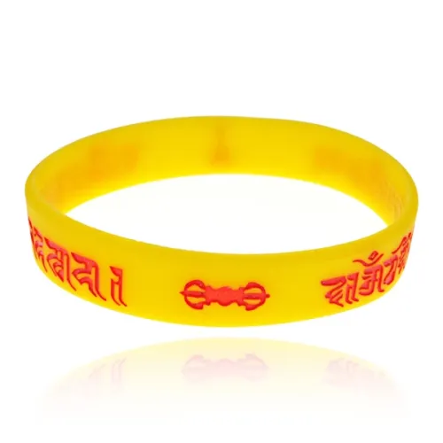 Буддийский браслет с мантрами, цвет жёлтый BS478