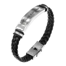 Кожаный браслет Спаси и Сохрани BSKR1-599