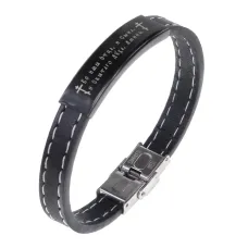 Кожаный браслет Иисусова молитва BSKR2-606