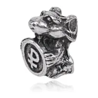 Кошельковый сувенир Мышка с рублем, цвет серебряный SR-K-30075