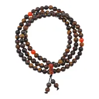 Четки с Гуру-бусиной, тигровый глаз CH037-12