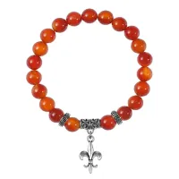 Браслет Королевская лилия (достоинство, власть, успех), Сердолик BSP-01-04