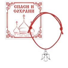 Браслет с подвеской Ангел, цвет серебряный KB3-003