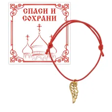Браслет с подвеской Крыло ангела, цвет золотой KB3-014