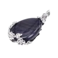 Кулон Капля с синт.камнем Синий авантюрин BJK204-04