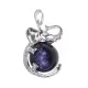 Кулон Слон с шаром из синт.камня Синий авантюрин BJK206-01