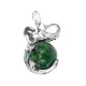 Кулон Слон с шаром из синт.камня Цоизит BJK206-07