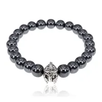 Браслет Шлем из немагнитного гематита, 8мм BJBS-248