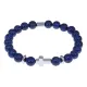 Христианский браслет Крест с нат.камнем Лазурит 8мм BSH-14-10