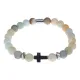 Христианский браслет Крест с нат.камнем Амазонит 8мм BSH-14-26
